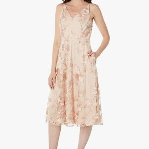 Vince Camuto Blush Lace Midi Dress Size 14 | Spring Wedding Guest